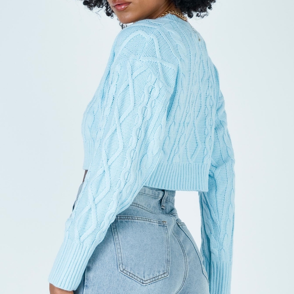 Princess Polly Soleil Cropped Cardigan S/M - Picture 4 of 4